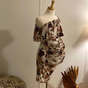 My Bump Dusty Rose Floral Maternity Dress